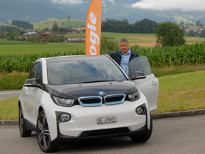 Der BMW von Christian Pfaehler fährt mit Solarstrom von Ecogie
